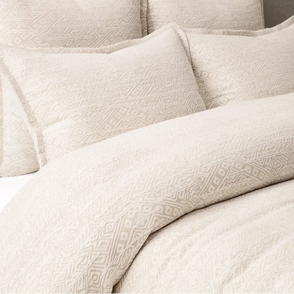 Restoration Hardware Diamond Jacquard Duvet Cover Queen